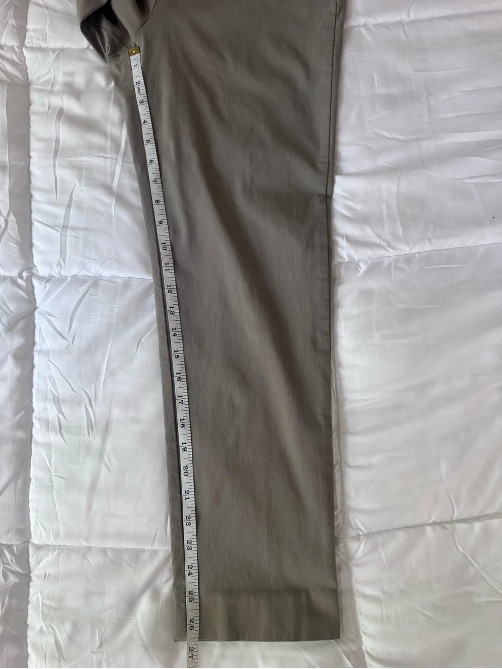 Krazy Larry Taupe Pull On Ankle Pants Size 10 Stretch Career Office Neutral USA